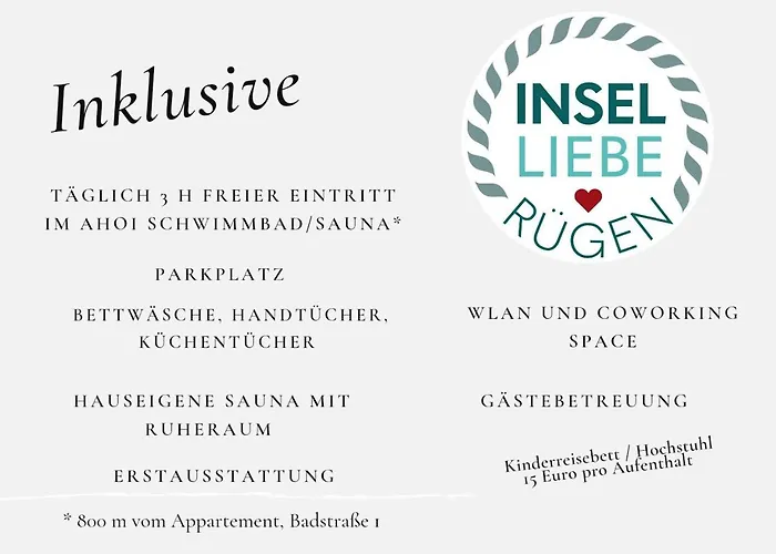 Inselliebe Ruegen Inkl Sauna Und 3h Taeglich Eintritt Ahoi Schwimmbad * Sellin (Rugen)